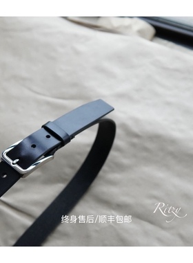 皮带睿作头层牛皮商务不锈钢休闲