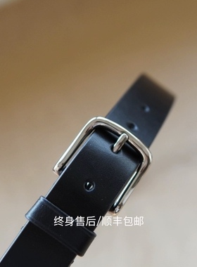 男女休闲头层牛皮不锈钢和铜扣