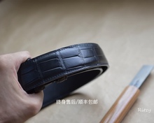 Ritzy 鳄鱼皮皮带私人定制 睿作手工皮具