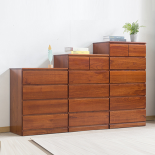 全实木斗柜免安装收纳柜卧室大空间置物柜五斗柜家用储物柜抽屉柜