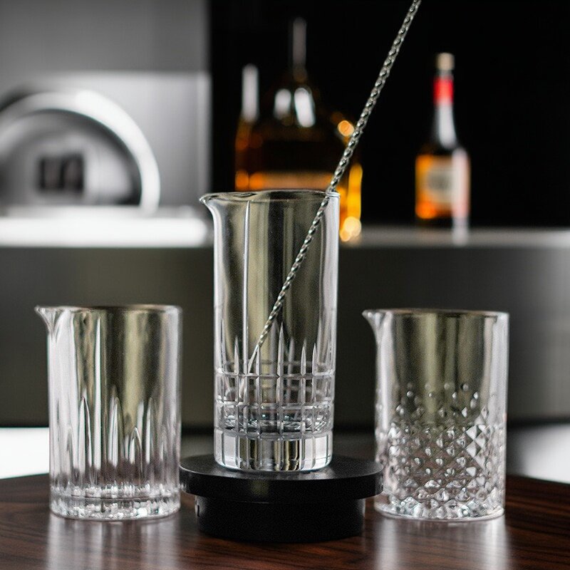 金属水晶无铅玻璃搅拌杯 mixingglass调酒混合杯分酒器日式搅拌杯