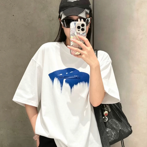 【ING出品】BLCG高版本刺绣短袖重磅T恤男女同款宽松透气圆领纯棉