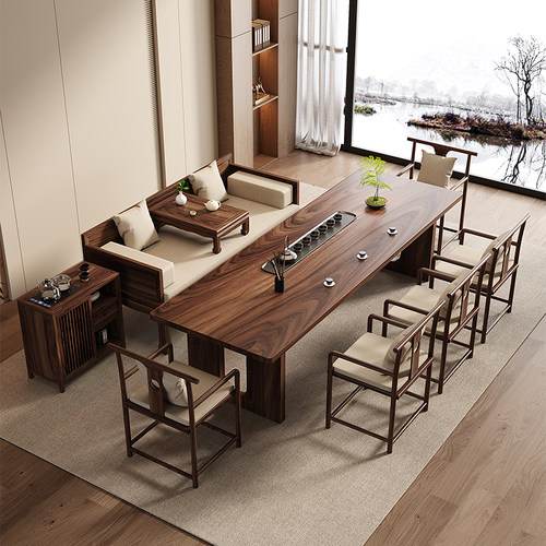 新中式高端罗汉床胡桃木茶几