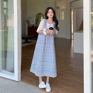 背带连衣裙新款夏装时尚蕾丝背带裙夏季303-Q6832-P125-K178，女装连衣裙，宁宁家