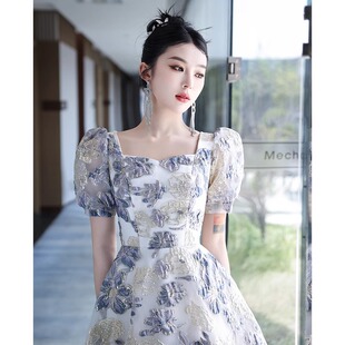 晚礼服女高端轻奢小众法式成人礼宴会主持人高级感公主裙日常可穿