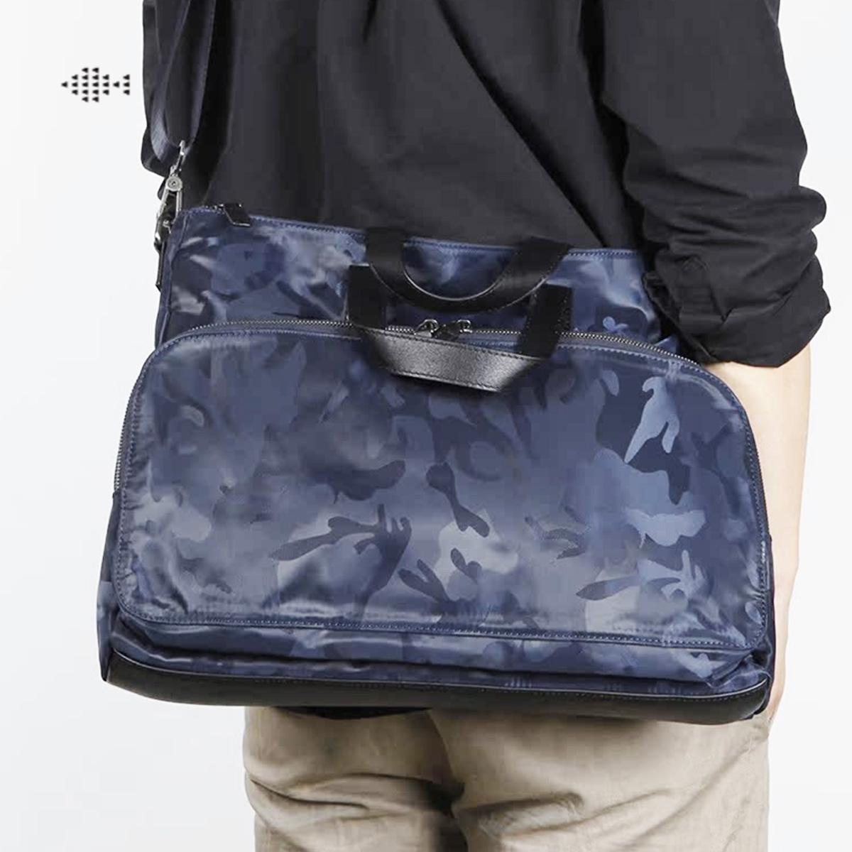 三间蓝商务出差手提包