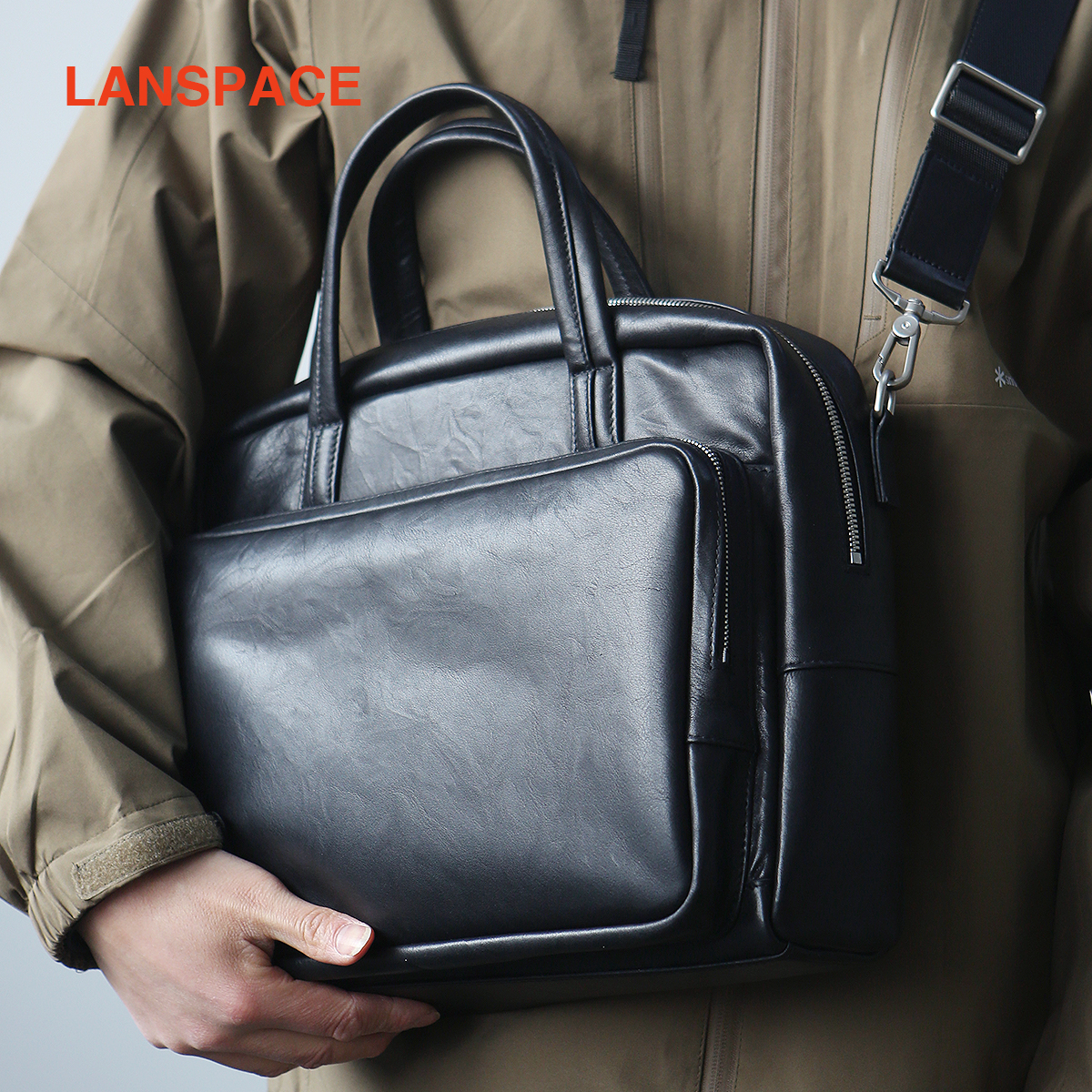 真皮电脑包高档休闲商务多隔层