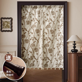 枝叶扶苏提花门帘家用防尘半帘卧室遮丑布过道隔断帘子免打孔窗帘