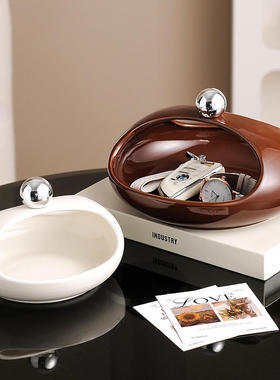 钥匙收纳玄关摆件入户门鞋柜客厅家居陶瓷置物架乔迁新居装饰礼品