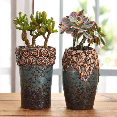 陶瓷老桩个性欧式北欧风多肉花盆