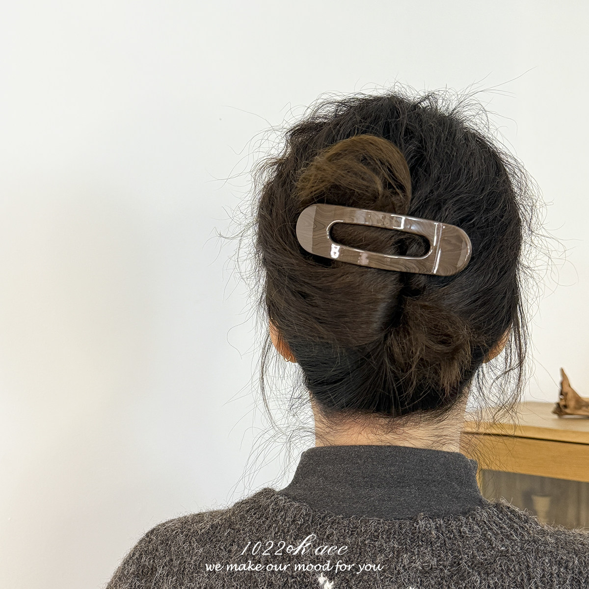 韩国进口复古仿木纹亚克力盘发夹优雅高级感百搭后脑勺鸭嘴夹发饰,饰品/流行首饰/时尚饰品新,发饰,淘宝优惠券,粉丝福利购,淘宝优惠卷