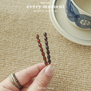 韩国进口复古气质豆豆碎发一字夹