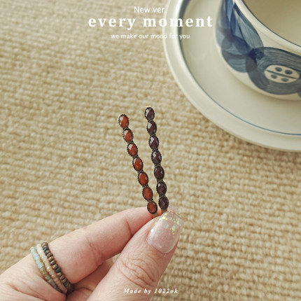 韩国进口复古气质仿珍珠椭圆形一字夹侧边夹发饰女简约刘海夹顶夹