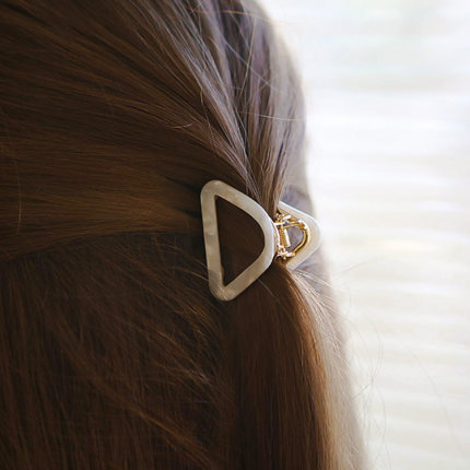 韩国小发夹小巧精致镂空三角夹子头饰发夹夏季日韩半扎抓夹鲨鱼夹