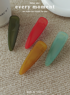 韩国进口糖果纯色三角刘海夹发夹时尚AZ侧边夹鸭嘴夹后勺脑一字夹