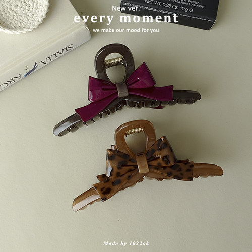 后脑勺大号豹纹发抓醋酸时尚