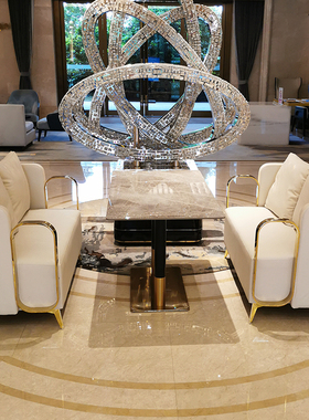 咖啡西餐厅甜品店商用双人沙发轻奢酒吧卡座休闲接待洽谈桌椅组合