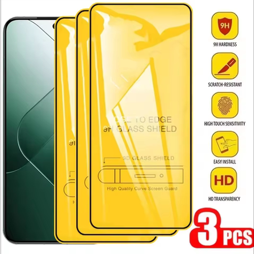 3PCS 9D Tempered Glass For Xiaomi 14 14T 13 13T 11T 10T Pro Screen Protector Glass适用红米小米钢化膜