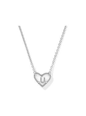 代购Kendra Scott女士项链精致时尚个性百搭心形字母U镀金黄铜