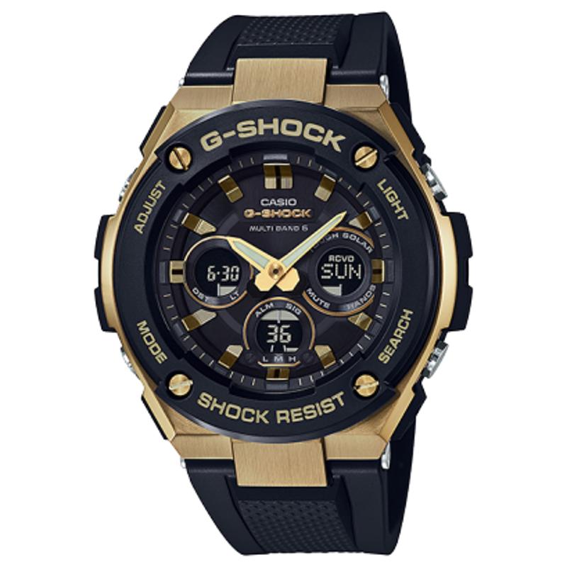 卡西欧GSHOCK金属IP树脂表圈自动LED双显男款耐用防水手表