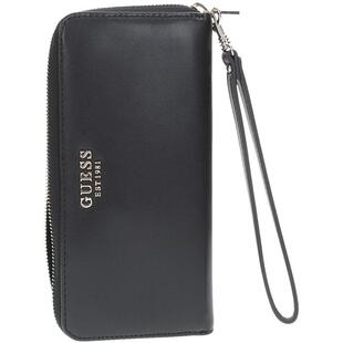 代购GUESS女士长款钱包多卡位收纳便携设计防滑拉链耐用缝线黑色