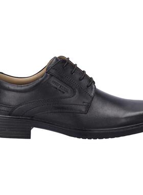 代购JOSEF SEIBEL男士正装皮鞋透气软底轻便耐磨黑色系带圆头