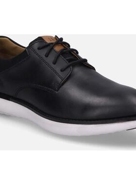 代购JOSEF SEIBEL男士皮鞋透气轻便软底舒适黑色系带圆头平跟