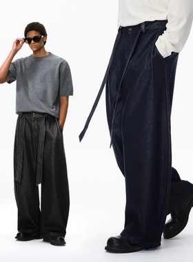 阔腿弯刀裤25秋季新品潮牌美式复古宽松牛仔裤休闲长裤