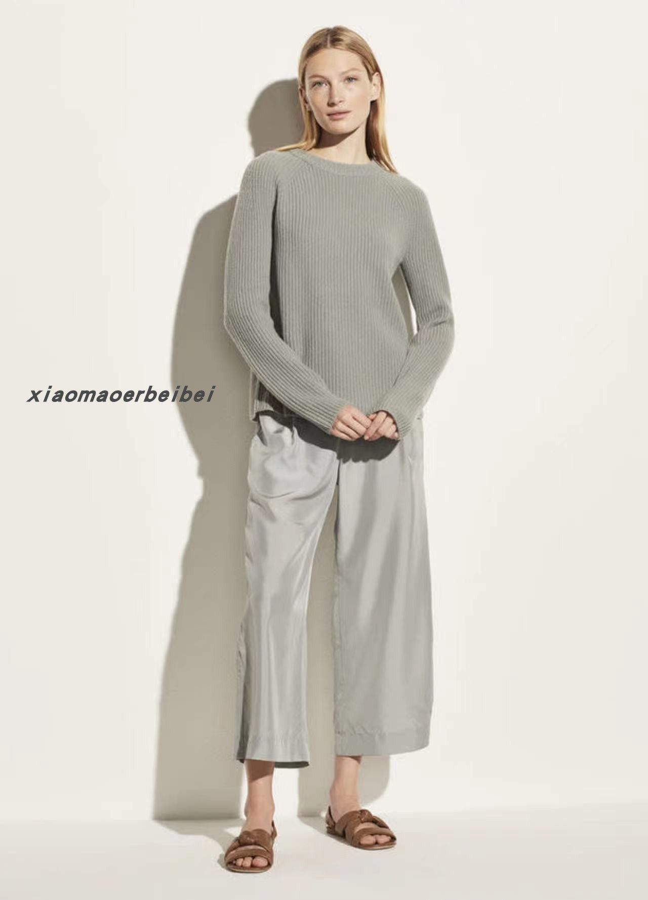 小猫儿美国代购Vince经典款圆领休闲套头长袖毛衣羊绒衫上衣针织