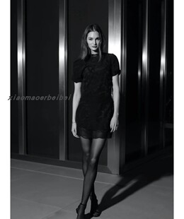 款 Voltaire黑色经典 暗纹真丝蕾丝连衣裙 直邮Zadig 小猫儿美国代购