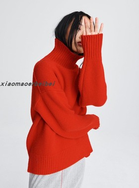 小猫儿美国代购 Rag bone红色高领女士宽松毛衣 495美金 直邮