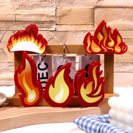 创意新款可爱火焰火花精致卡通亚克力发抓头饰后脑勺盘发鲨鱼夹子