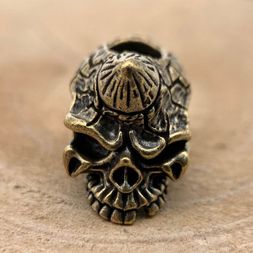 创意新款独角骷髅刀坠EDC伞绳坠推牌坠弹弓坠DIY无绳单吊坠款饰品