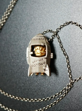 卡通泡泡玛特小野火箭吊坠项链