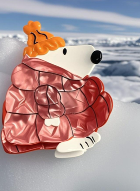 创意新款夏季羽绒服小熊抓夹高级感小众甜品醋酸鲨鱼夹发饰女发抓