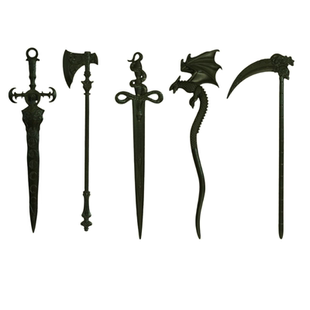 哥特风格暗黑风格斧头剑武士十字剑武器剑发夹发簪发钗女士头饰品