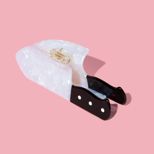 新款发夹边夹醋酸小刀抓夹中号