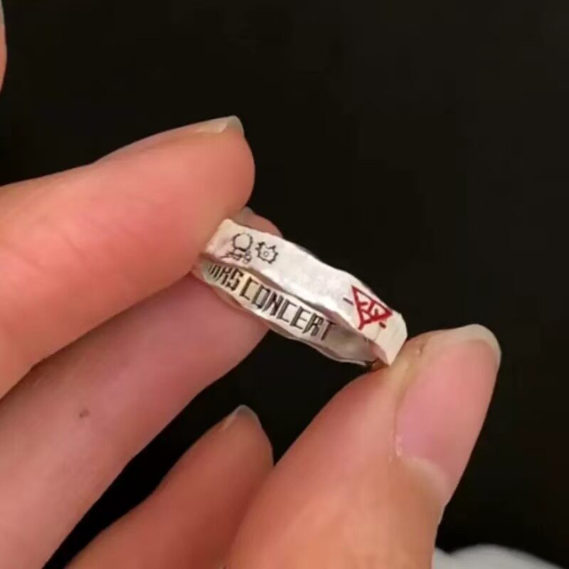 华晨宇火星戒指粉丝应援周边装饰时尚小众情侣指环收藏纪念食指