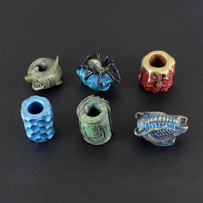 三叶虫黄铜鲨鱼蜘蛛手工伞绳挂坠