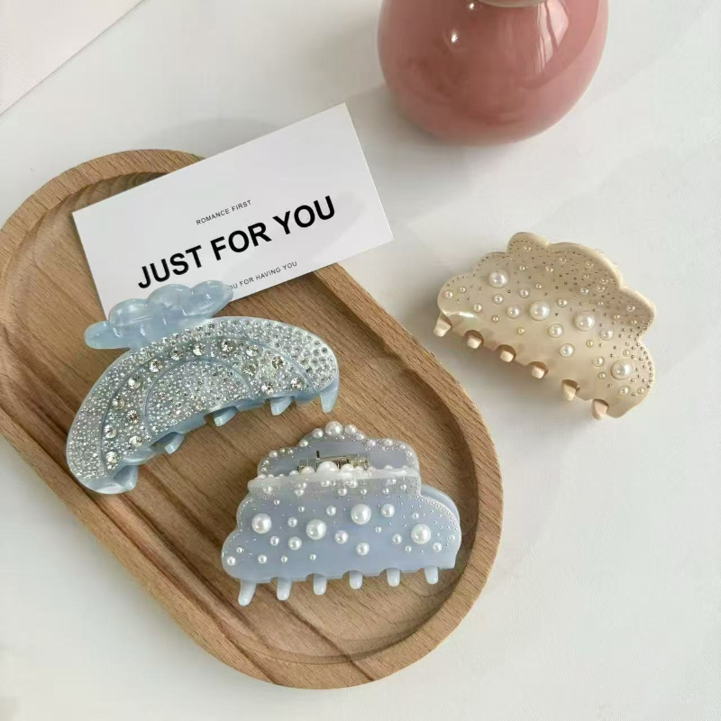 新款满钻醋酸抓夹钱袋粉色重工高级感发饰轻奢盘发鲨鱼夹发饰头饰,饰品/流行首饰/时尚饰品新,发饰,淘宝优惠券,粉丝福利购,淘宝优惠卷