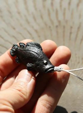 味白眼鳜鱼吊坠小众个性项链