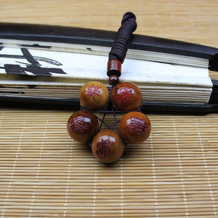 雷击枣木吊坠挂件五路五雷吊坠紫薇雷祖五角形状随身挂件纯手工款