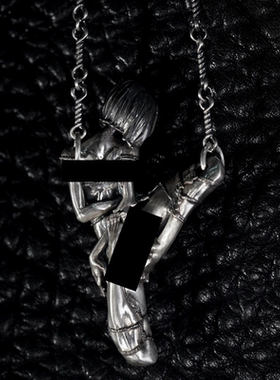 艺术吊坠独特造型的视觉张力产妇人科M镀银高级艺术潮玩绳挂件款