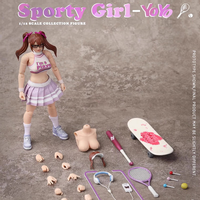 CRAZY运动少女悠可动女兵人偶