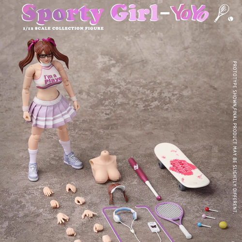 CRAZY运动少女悠可动女兵人偶