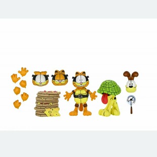 现货 NECA 54516 忍者神龟加菲猫和奥迪正版镭射金标可动人偶