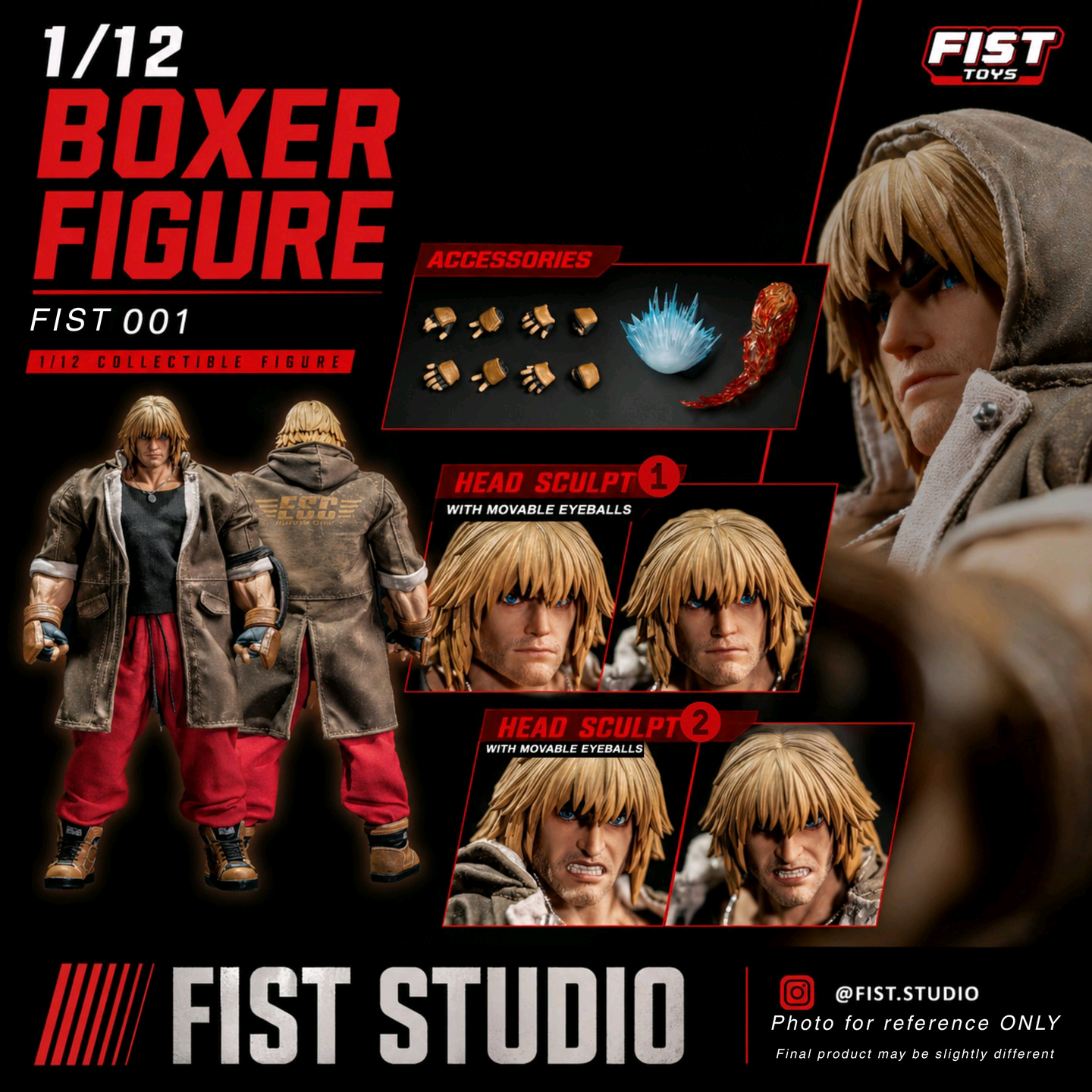 预定定金  FIST TOYS BOXER肯1/12可动人偶FIST-001