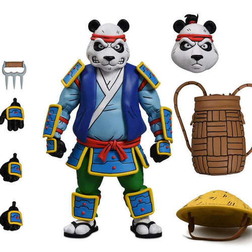 NECA忍者神龟动画版武士熊猫人偶