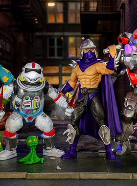 现货 SUPER7 TMNTW8 忍者神龟8波 太空拉菲尔 成吉思汗 机械牛头