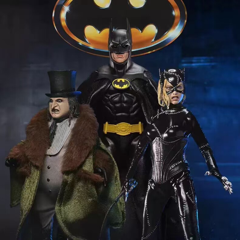 预售定金neca 92蝙蝠侠基顿 猫女 企鹅人7寸可动人偶模型